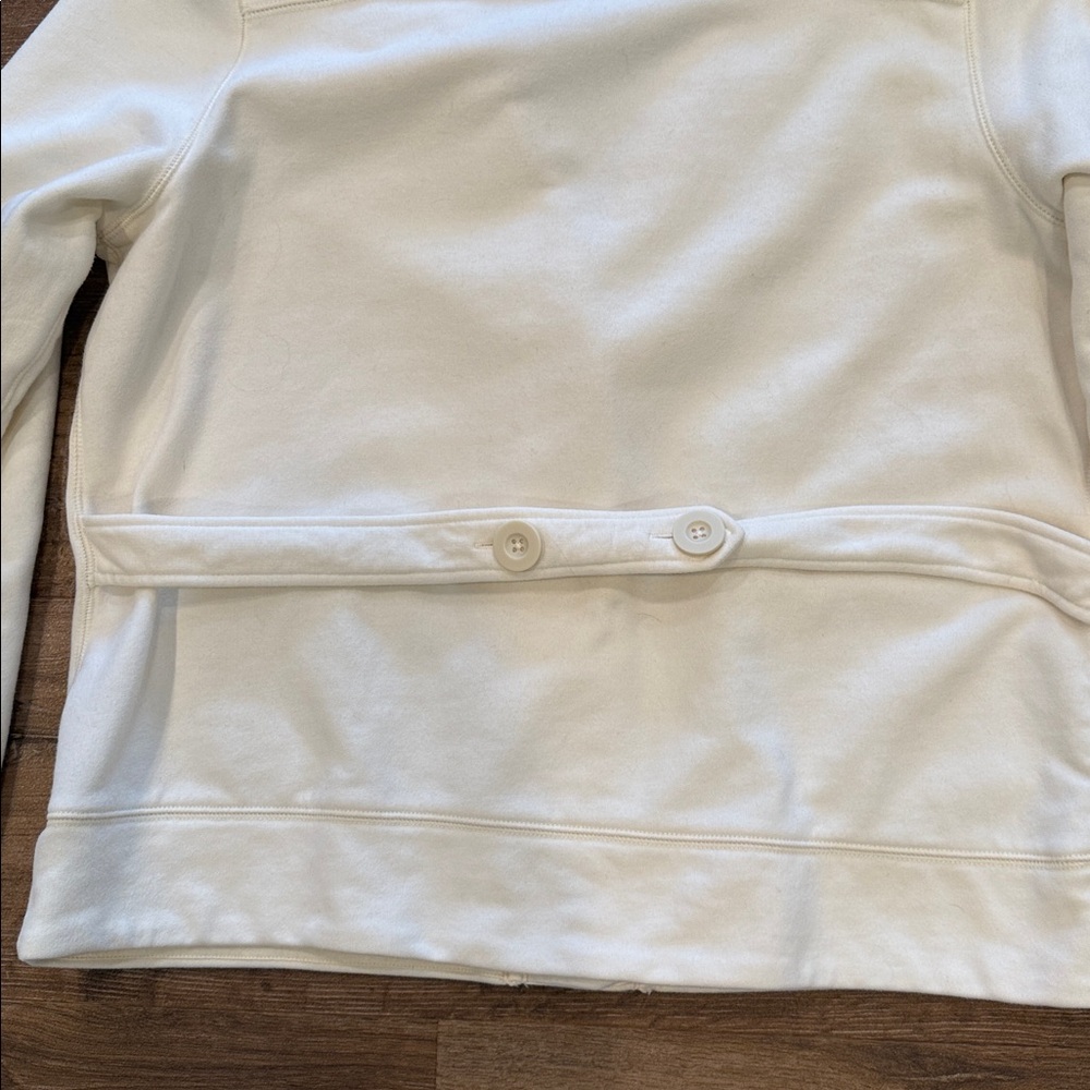 L.L. Bean Cream Button Front Jacket Large - Picture 4 of 4
